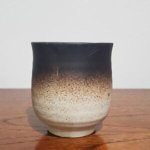 Turquoise Crackleglaze Japanese Tea Cup, 3.25" tall, single cup, unmarked‎